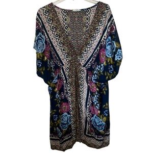 Romantic Gypsy Vneck Boho Dress Rayon Made in India Size 3X